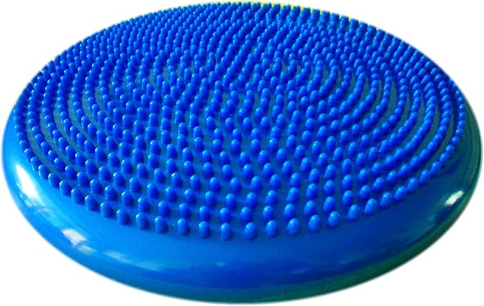 AppleRound Inflated Wobble Cushion with Hand Pump, Air Stability Board (Extra Thick), Core Balance