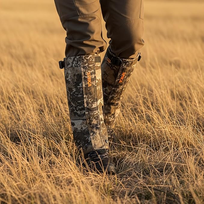 SPIKA Strike Snake Gaiters, Waterproof Snake Chaps for Hunting, Adjustable and Snake Resistent Leg