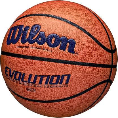 WILSON Evolution Indoor Game Basketballs - Size 5, Size 6 and Size 7