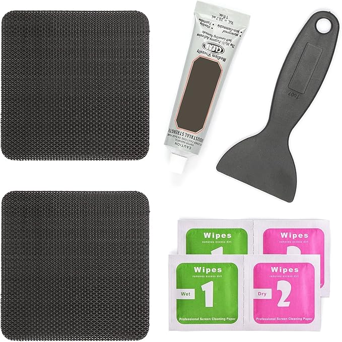 Trampoline Patch Repair Kit 4"X 4" Square On Patches | Repair Trampoline Mat Tear or Hole in a