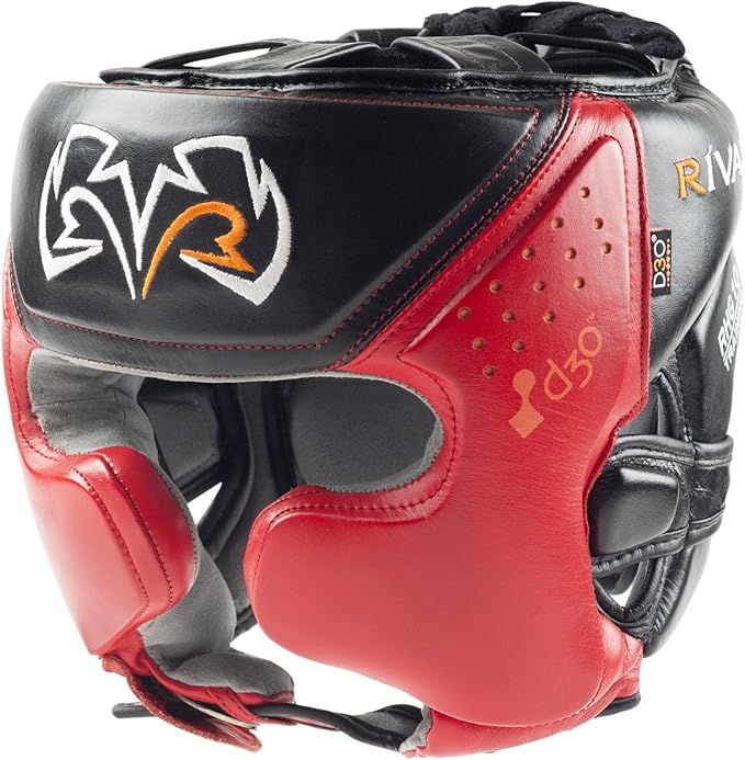 RIVAL Boxing RHG10 Intelli-Shock Headgear, D3O Front and Side Padding, Hook and Loop Back
