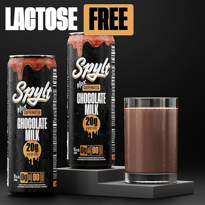 High Protein Max Chocolate Milk with 140mg Caffeine & 20g Protein - 90 Calories, Ready to Drink