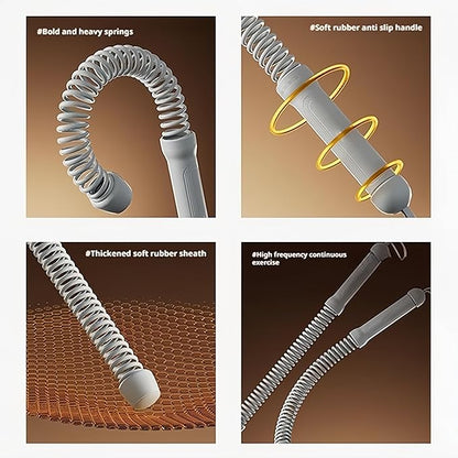 Ropeless Battle Rope Battle Ropes for Home Gym - 2PCS workout ropes with Non-Slip Handles, Durable