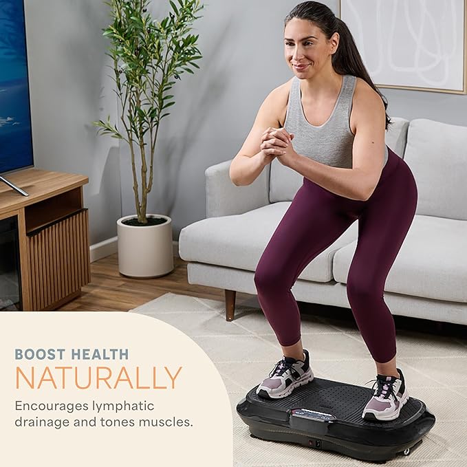 Lifepro Waver Vibration Plate Exercise Machine for Lymphatic Drainage, Muscle Activation, Full-Body