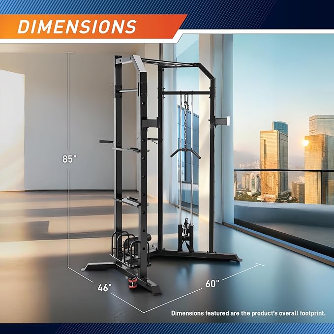 Marcy Strength Training Home Gym Cage with Pulley System for Weightlifting, Bodybuilding, Full Body