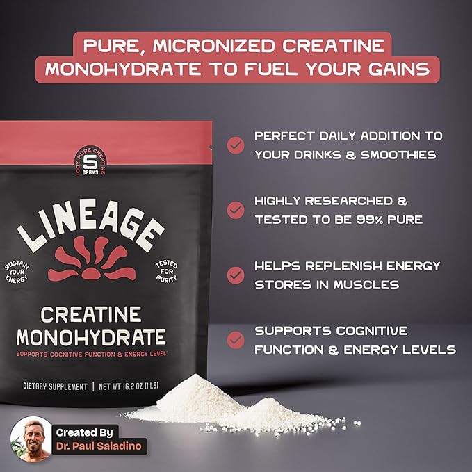 Micronized Creatine Monohydrate with Sea Salt - Micronized Creatine Powder for Training &