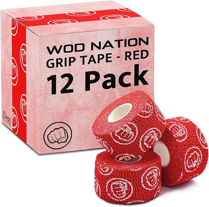 WOD Nation Flexible Hook-Grip Athletic Tape – Easy-Tear, Sweat-Proof Thumb & Finger Strips for