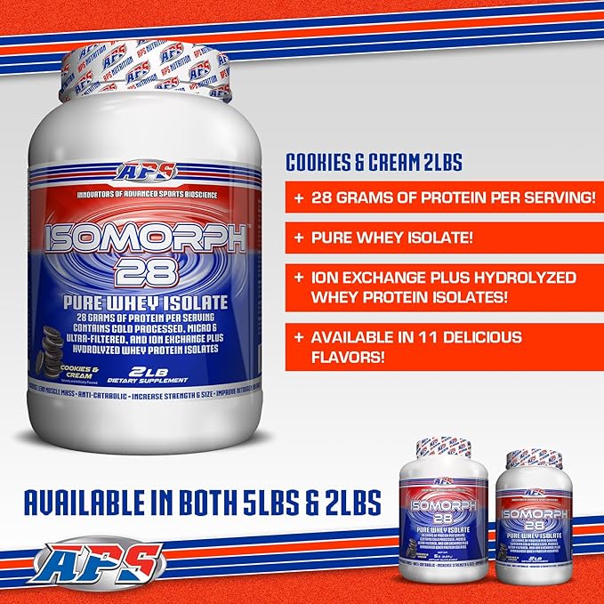 APS Nutrition IsoMorph 28 Protein Powder | Pure Whey Isolate | Cold Pressed, Ultra- Filtered, & Ion