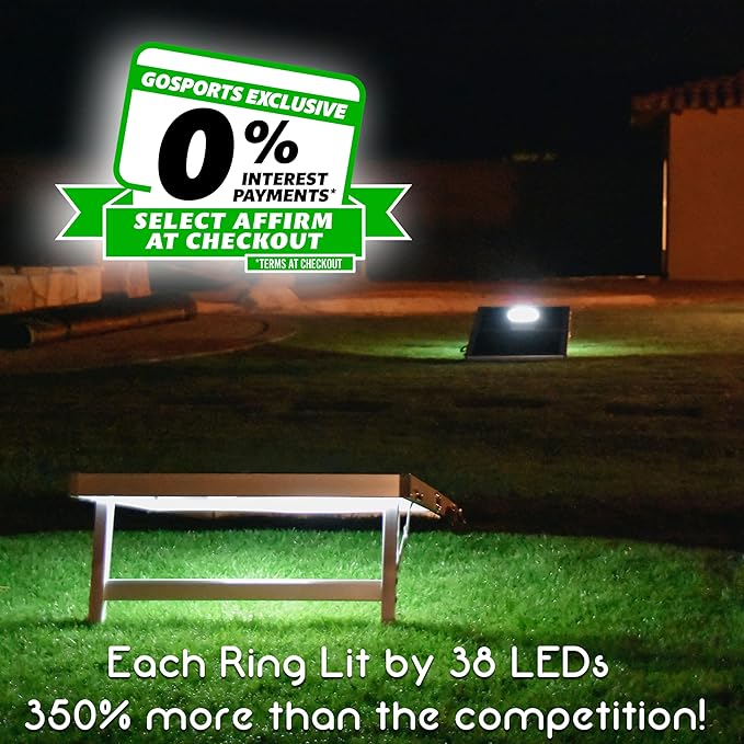 GoSports 4 x 2 ft Aluminum Cornhole Game Sets – Choose LED Lights or Standard - Set Includes 2