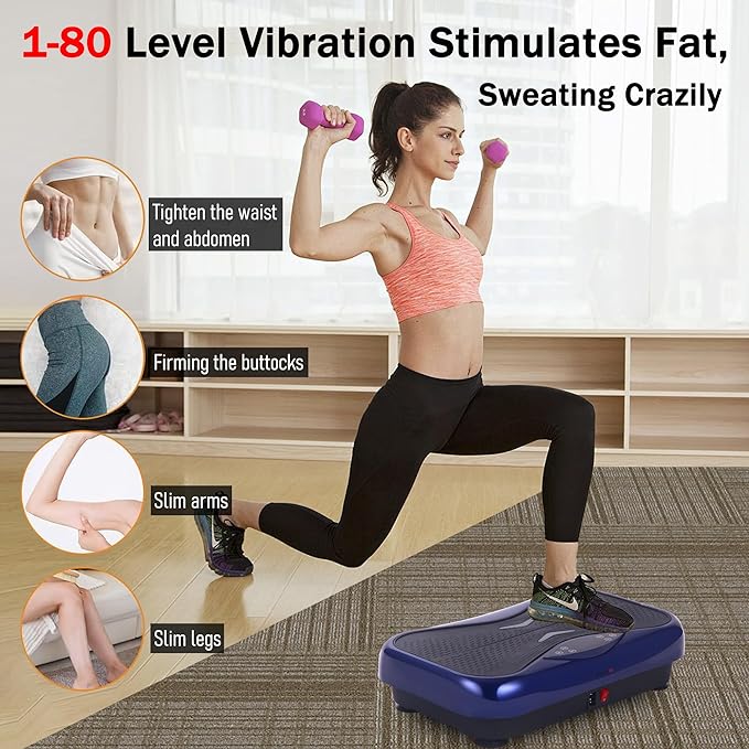 Whole Body Vibration Plate Exercise Machine ??Power Vibrating Plate for Lymphatic Drainage Weight