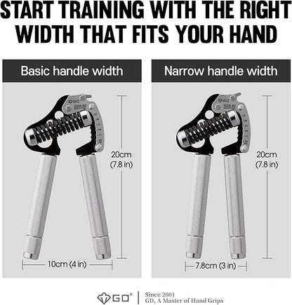 GD IRON GRIP Grip Strength Trainer Adjustable Hand Gripper Strengthener Hand Grip Exerciser Wrist
