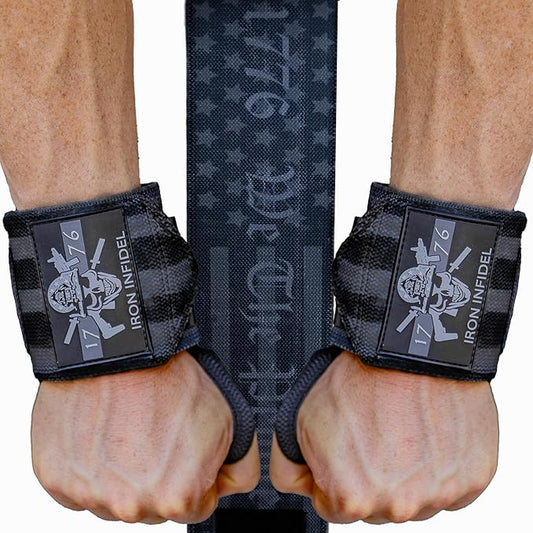 Iron Infidel Wrist Wraps for Weightlifting - 18" and 24" Heavy Duty Support for Working Out, Gym