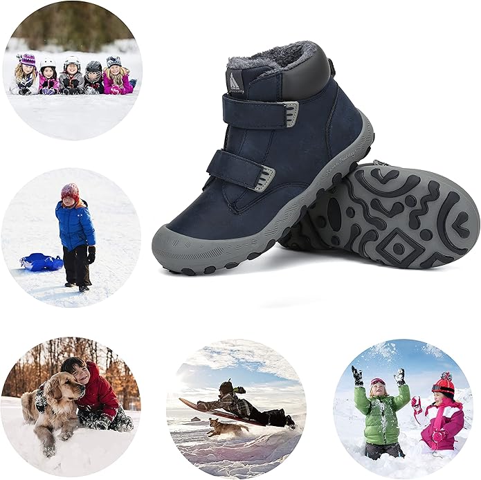 Mishansha Kids Hiking Boots Toddler Girls Boys Hiking Shoes Water-Resistant Anti-Collision Non-Slip