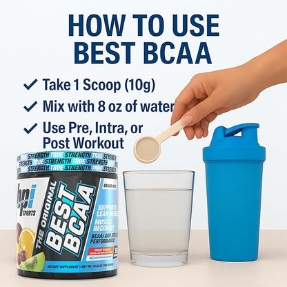 BPI Sports Best BCAA Powder - Muscle Recovery Support - Branched Chain Amino Acids | Building