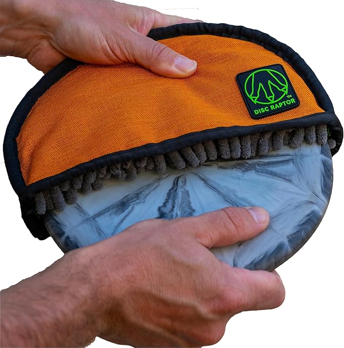 The Original Disc Golf Cleaning Tool with Microfiber & Turf | Flying Disc Golf Towel Accessories &