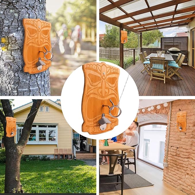 GSE Games & Sports Expert Ring Toss Game for Adults, Hook and Ring Toss Game Wall Mount for