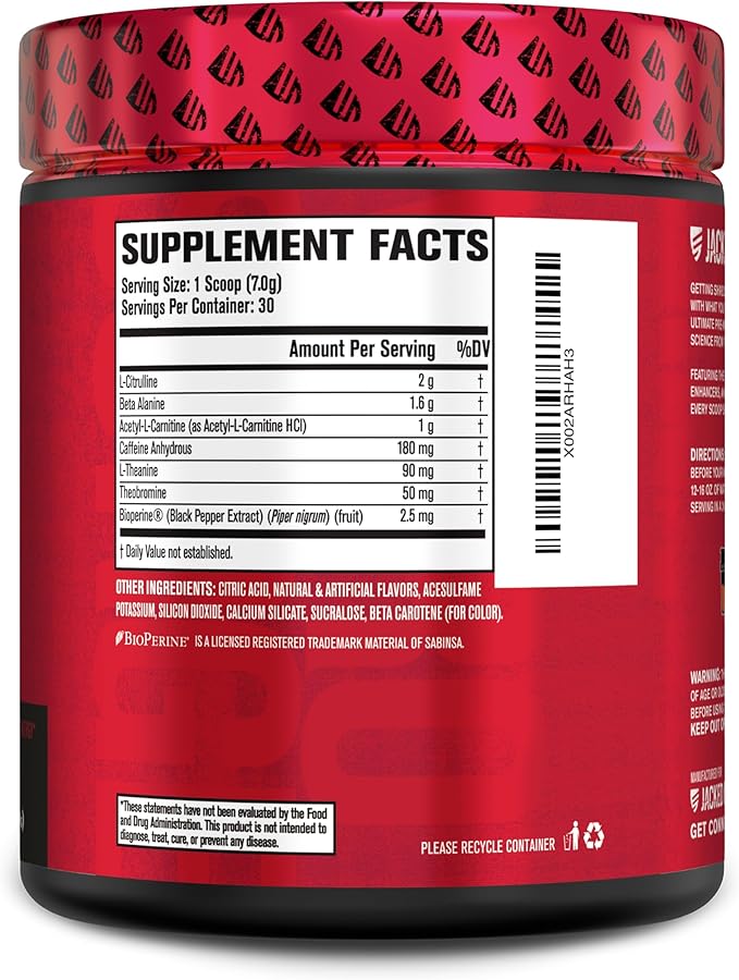 Jacked Factory NITROSURGE Shred Pre Workout Supplement - Energy Booster, Instant Strength Gains