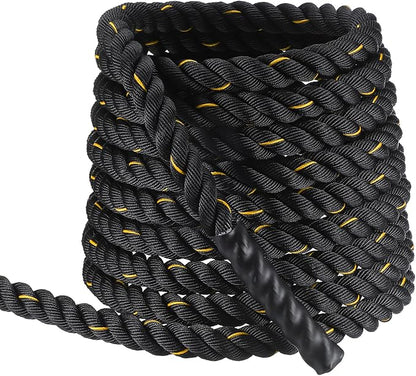MECCANIXITY Battle Rope 40ft x 1.5 Inch Polyester Workout Rope Heavy Fitness Exercise Rope for