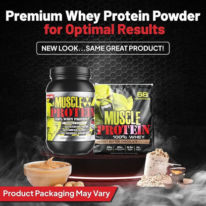 Muscle Protein Whey Powder [5 lbs/Pack of 1]??Cold Filtered, 25g Pure Protein, 6.6g BCAAs