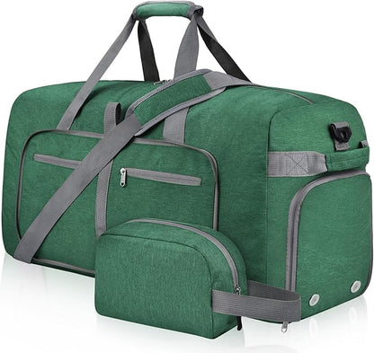Felipe Varela Duffle Bag with Shoes Compartment and Adjustable Strap,Foldable Travel Duffel Bags