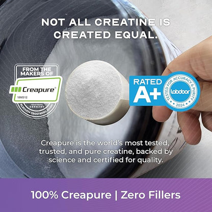 Muscle Feast Creapure Creatine Monohydrate Powder, Vegan Keto Friendly Gluten-Free Easy to Mix