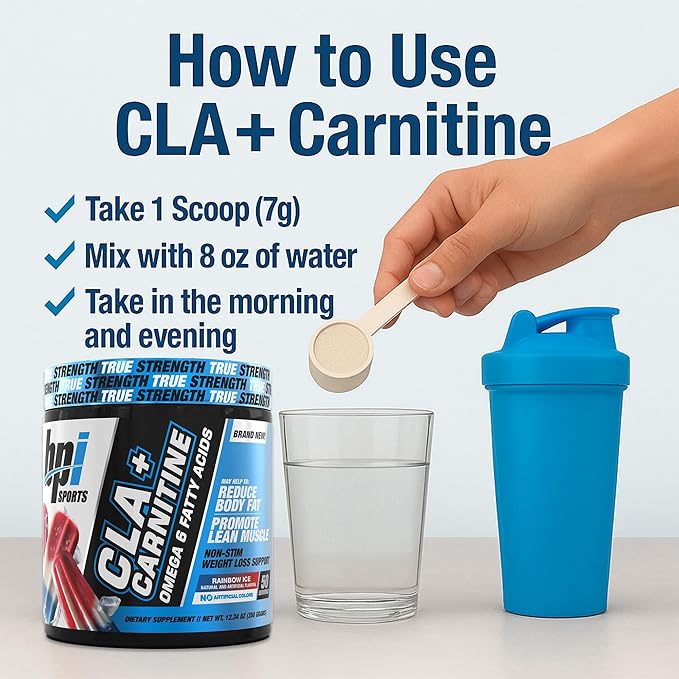 BPI Sports CLA+Carnitine ??CLA L Carnitine & Linoleic Acid ??L Carnitine Supplement for Weight