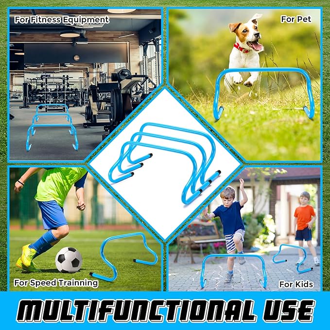 Wettarn 12 Pcs 9" Speed Training Agility Hurdles for Athletes Reliable Training Hurdle Plyometric