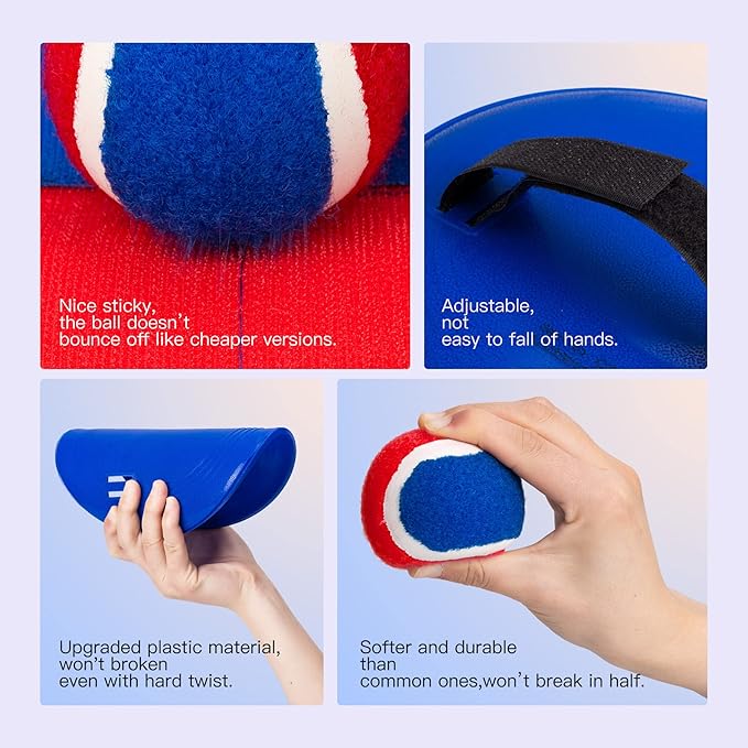 EVERICH Upgraded Toss and Catch Ball Game Set, Outdoor Games for Kids Outdoor Toys Yard Games