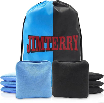 JIMTERRY Professional Cornhole Bags Set of 8 Dual Sided Corn Holes Bags Double Sided Regulation