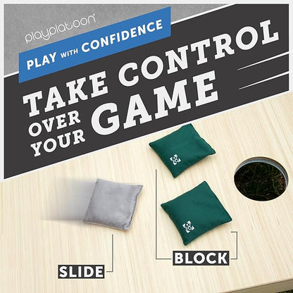Professional Cornhole Bags - Set of 8 Regulation All Weather Double Sided - Sticky Side/Slick Side