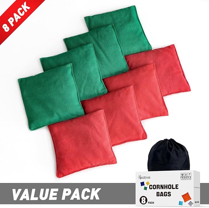 Cornhole Bags Set of 8 Regulation Corn Hole Bean Bags for Cornhole Game, Professional Weather