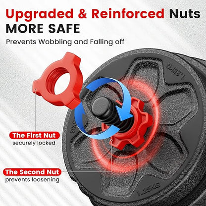 Adjustable Dumbbell Set, 20/33/45/70/90lbs Free Weight Set with Connector, 4 in1 Dumbbells Set Used