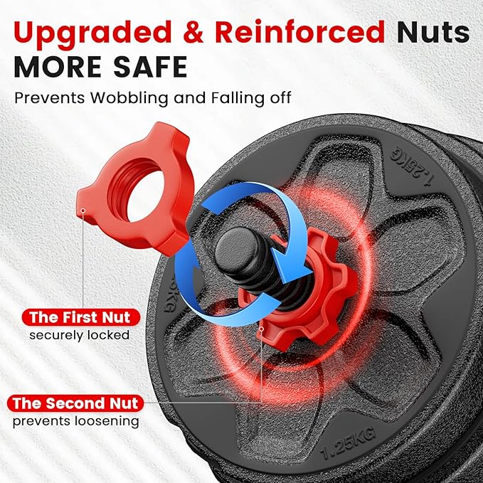 Adjustable Dumbbell Set, 20/33/45/70/90lbs Free Weight Set with Connector, 4 in1 Dumbbells Set Used