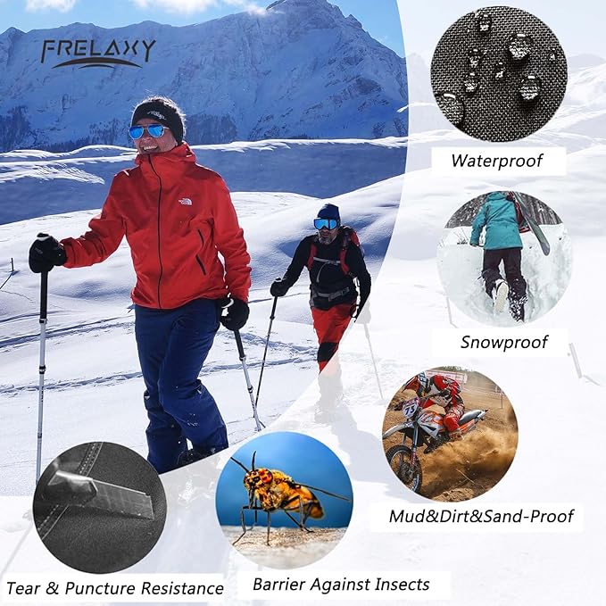 Frelaxy Leg Gaiters Ultra HIGH-Performance Hunting Gaiters, 100% Waterproof Hiking Gaiters with