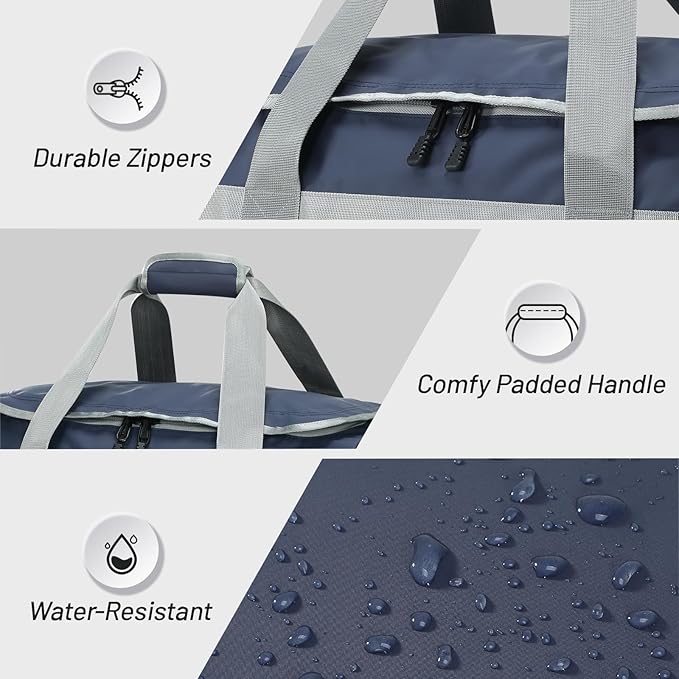 MIER Gym Bag for Men Large Duffel Backpack with Shoe Compartment, 60L Convertible Duffle Bags