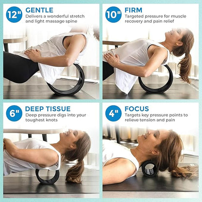 Chirp Wheel Foam Roller ??Targeted Back & Neck Relief, Lumbar Spine Stretcher, Spinal Decompression