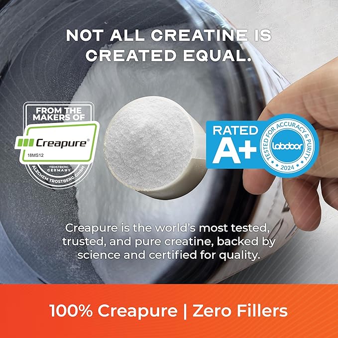 Muscle Feast Creapure Creatine Monohydrate Powder, Vegan Keto Friendly Gluten-Free Easy to Mix
