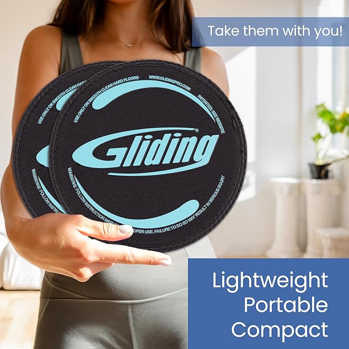 Gliding Discs for Working Out - Exercise Sliders for Carpet & Hardwood Floors 1 Pair, Authentic