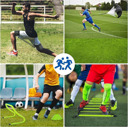 Agility Training Equipment, Football Training Equipment Includes 20FT Agility Ladder,4 Adjustable