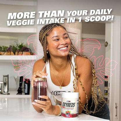 EHP Labs OxyReds Superfood Beets Powder - Nitric Oxide Supplement, Organic Beet Root Powder, Immune