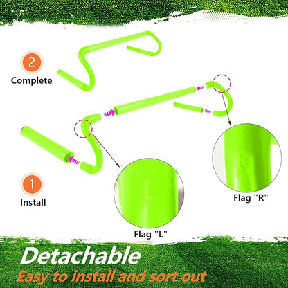 10 Pcs 6" Speed Agility Training Hurdles with 6 Marker Cone Durable Detachable Training Equipments