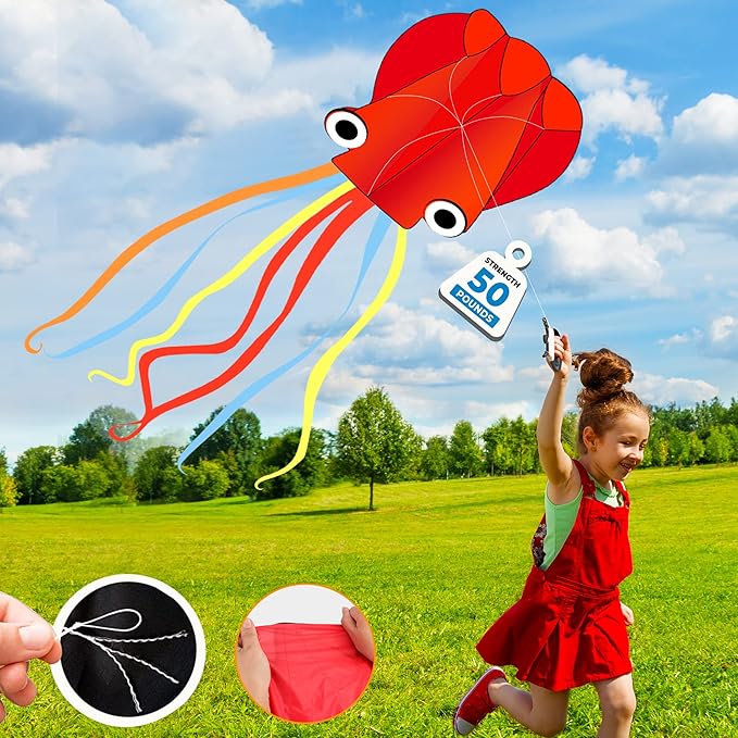 Large Kites for Adults Kites for Kids Ages 4-8， 8-12 Beach Park Outdoor Game Activities, Gifts for