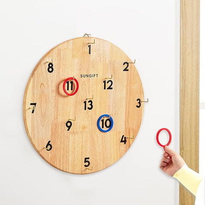 SUNGIFT Hook Ring Toss Game for Adults & Kids - Yard Hooky Ring Tossing Games - Hookie Wall Game
