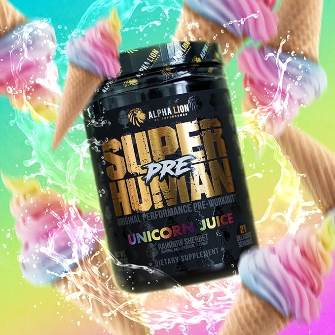 ALPHA LION Superhuman Pre Workout Powder, Beta Alanine, L-Taurine & Tri-Source Caffeine for