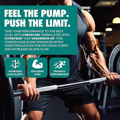 Creaflow Stim-Free Creatine Pills | Support Muscle Gain, Performance, Strength and Workout Recovery