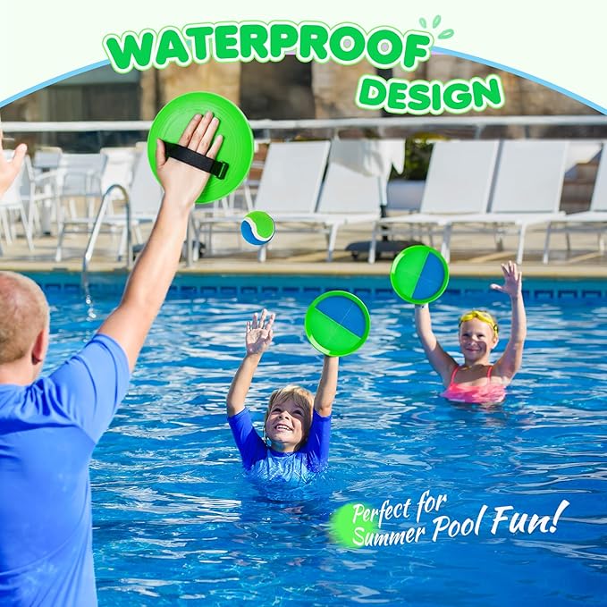 Toss and Catch Ball Set Upgraded - Kids Toys Outdoor Games for Whole Family - Water-Resistant Great