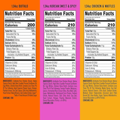 WILDE Protein Chips Variety Pack, High Protein Snacks for Adults, Keto Chips, Gluten Free, Low Carb