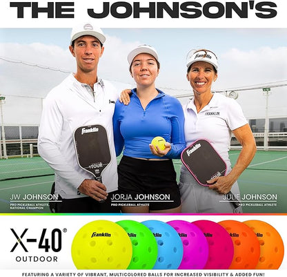 Franklin Sports X-40 Outdoor Pickleballs - Official Ball of USA Pickleball, APP Tour + US Open
