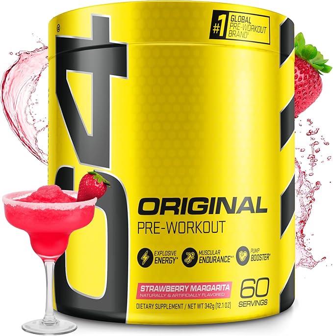 Cellucor C4 Original Pre Workout Powder Strawberry Margarita | Vitamin C for Immune Support | Sugar