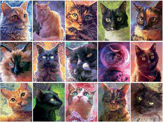 Buffalo Games - Louise Goalby - Cat Candids - 750 Piece Jigsaw Puzzle for Adults -Challenging
